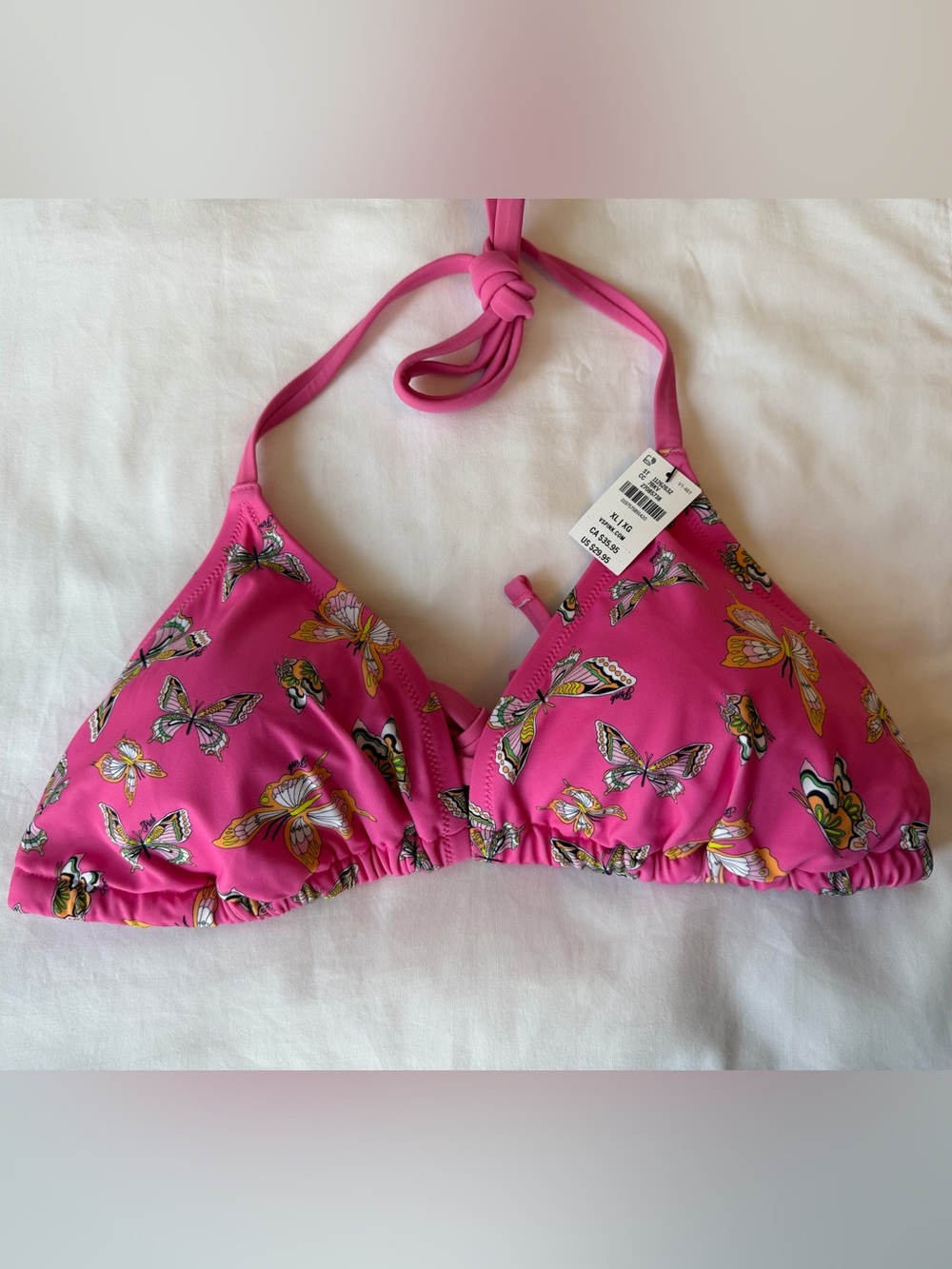 Victoria's Secret Hot Pink Butterfly Bikini Top
